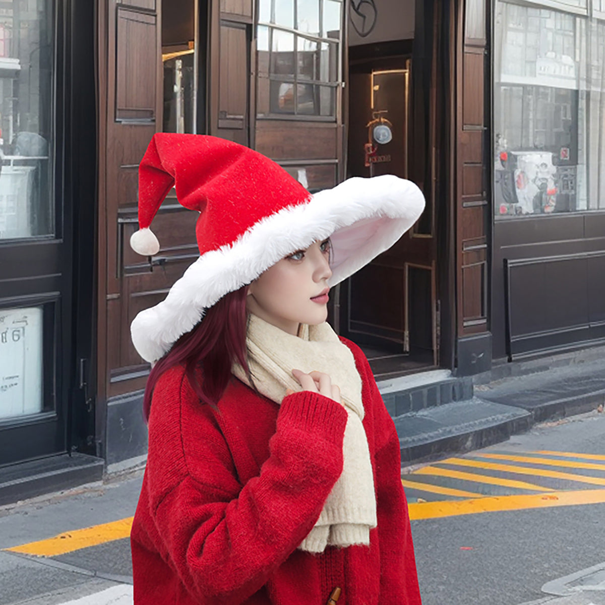 Extra-Thick Santa Hat – Soft Fur Christmas Holiday Hat for Adults, Unisex Festive Wear for New Year, Parties, and Seasonal Celebrations