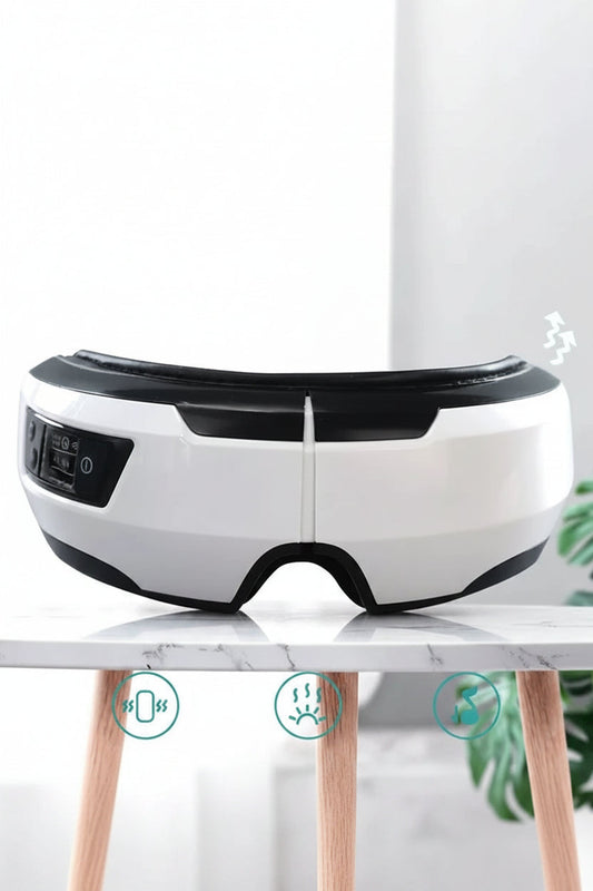 Air Pressure Heated Smart Eye Massager - 4D Eye Care Device with Bluetooth Music, Relaxation Tool for Eye Fatigue Dark Circles Relief