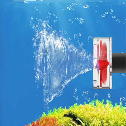 Auto-Rotating 4-Blade Aquarium Fan Kit – Fish Tank Outlet Accessory with Clover-Style Flow Rotation, Filter Screen Compatibility & Enhanced Water Circulation