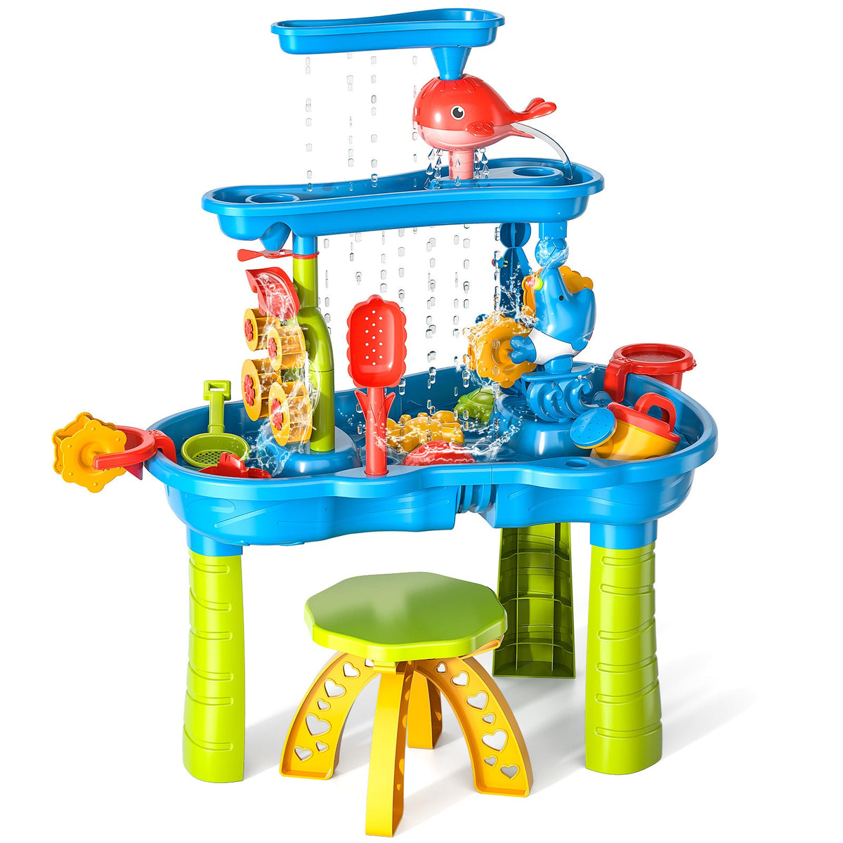 Children’s Sand & Water Play Table – Outdoor Beach Toy Set for Kids Ages 3–5, Creative DIY Fun for Boys & Girls