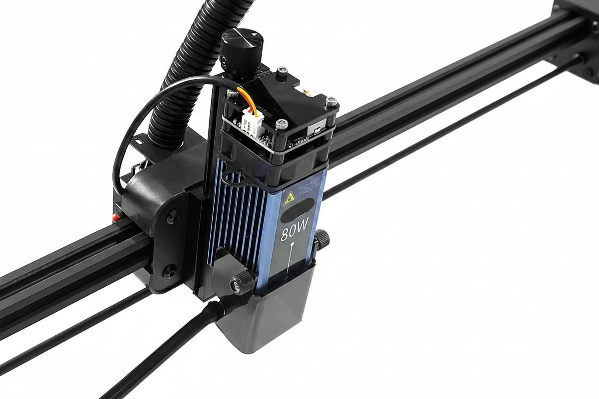 Blue Laser Module – 450nm 40W/80W TTL PWM Laser Head for CNC Engraving, Cutting, Woodworking and DIY Laser Machine Upgrades