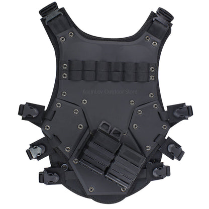 Tactical JPC Molle Plate Carrier Vest – Adjustable Body Armor Hunting Vest for Outdoor CS Games, Paintball, Airsoft Gear & Military Training Equipment