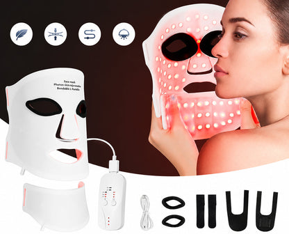 LED Color Light Beauty Device – At-Home Facial Skin-Care Tool with Multi-Color Light Modes for Relaxing, Convenient Beauty Routines
