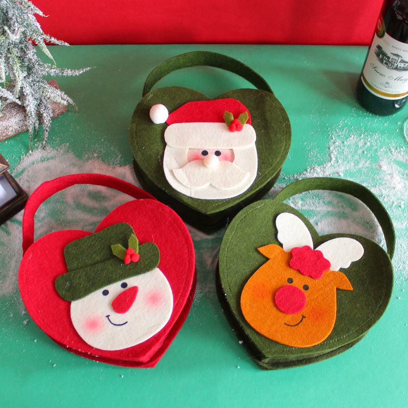 Christmas Apple Candy Gift Bag – Cute Three-Dimensional Santa Handbag for Kids’ Treats, Holiday Parties, and Festive Gift Packaging