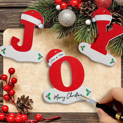 Alphabet Letter Christmas Ornaments – 26-Piece A–Z Hanging Tree Decorations for Home, Holiday Parties, Navidad & New Year 2026 Accessories