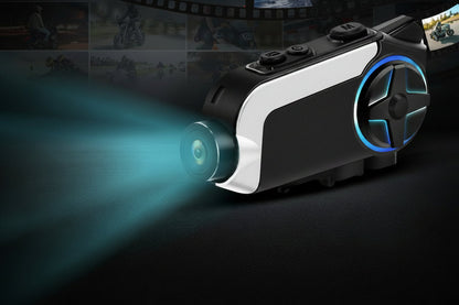 PRO Motorcycle Intercom – Bluetooth Helmet Headset with Video Recording, Wireless Communication and Hands-Free Riding Connectivity
