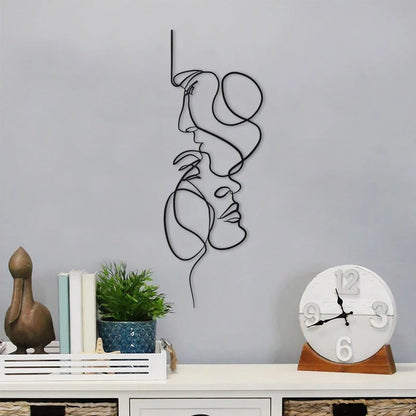 Nordic Christmas Metal Wall Decor Pendant – Minimalist Holiday Silhouette Wall Hanging Decoration for Living Room, Bedroom & Festive Home Styling