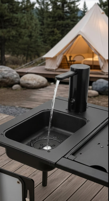 Portable Camping Water Dispenser – Electric Folding Rechargeable Water Pump for IGT Tables, Outdoor Travel and Picnic Hydration