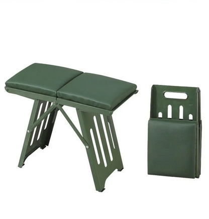 Portable Folding Camping Stool Chair – Lightweight Thickened Steel Seat for Fishing, Hiking, Dormitory, and Travel