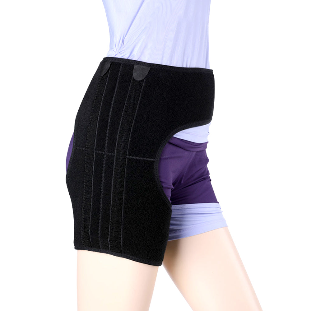 Compression Groin Thigh Sleeve - Adjustable Hip Support Brace for Strain Injury Recovery, Stabilizing Wrap for Men Women Sports Protection