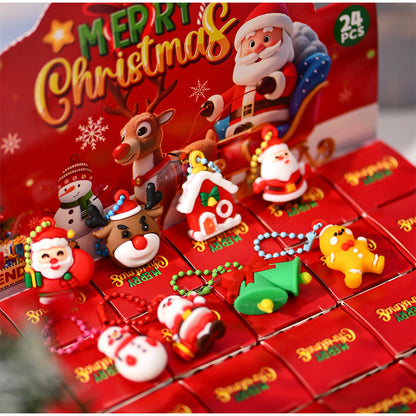 Christmas Party Keychain Gift Box Set – 24-Piece Holiday Key Ring Pack for Kids & Adults, Perfect for Xmas Parties, Surprises & Gift Bags