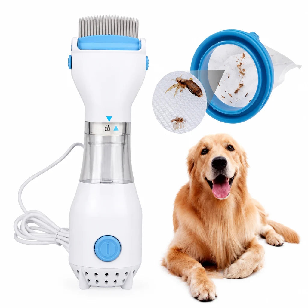 Electric Vacuum Lice Comb – Powered Hair Comb with Suction Design for Convenient Scalp Grooming, Inspection and At-Home Hair Care