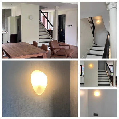 Nordic Pebble Wall Lamp – Creative Designer Shape Sconce for Studies, Bedrooms and Living Rooms with Modern Decorative Ambient Lighting