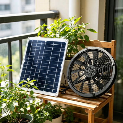 Solar Exhaust Fan Kit – 6-Inch Weatherproof Energy-Saving Ventilation for Greenhouses, RVs, Chicken Coops, Sheds and Dog Houses