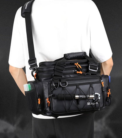 Multi-Layer Fishing Storage Bag – Portable Rod Carry Case with Tackle Organizer, Lining Protection & Large Capacity for Fishing Gear & Accessories