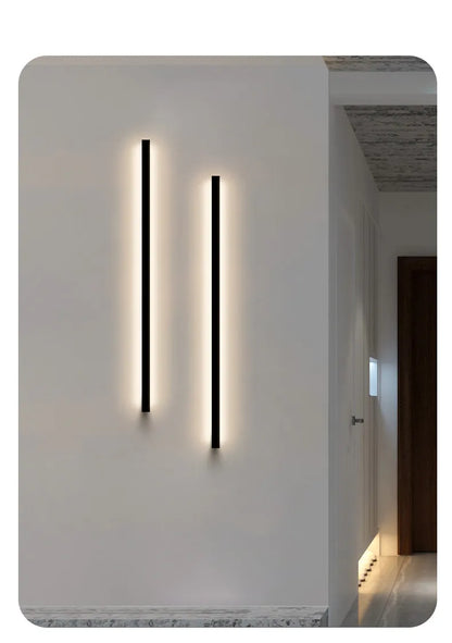 Modern Minimalist LED Wall Lamp – Luxury Long Strip Light for Bedrooms, Living Rooms, Bedside Areas, Hallways and Sofa Background Lighting