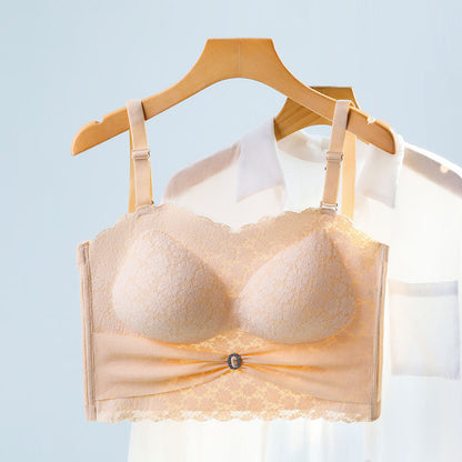 Women’s Strapless Push-Up Bra – Seamless Solid Invisible Bralette with Plus-Size M-5XL Fit for Backless Dresses, Summer Tops, Parties and Everyday Wear