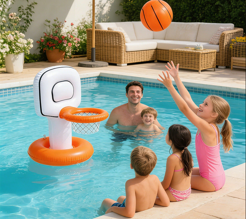 Inflatable Pool Basketball Hoop – PVC Water Game Set for Kids, Parent-Child Play, Summer Pool Parties and Creative Outdoor Fun