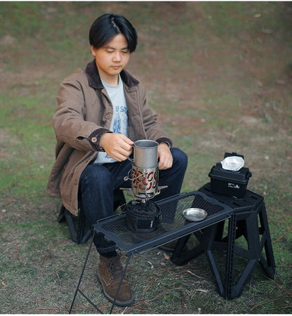 Outdoor Mini Camping Heater Hood – Stainless Steel Multifunctional Burner Cover for Warmth and Efficient Cooking