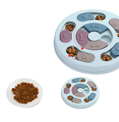 Interactive Dog Puzzle Feeder Toy - IQ Training Treat Dispenser for Mental Stimulation, Slow Eating & Enrichment Fun
