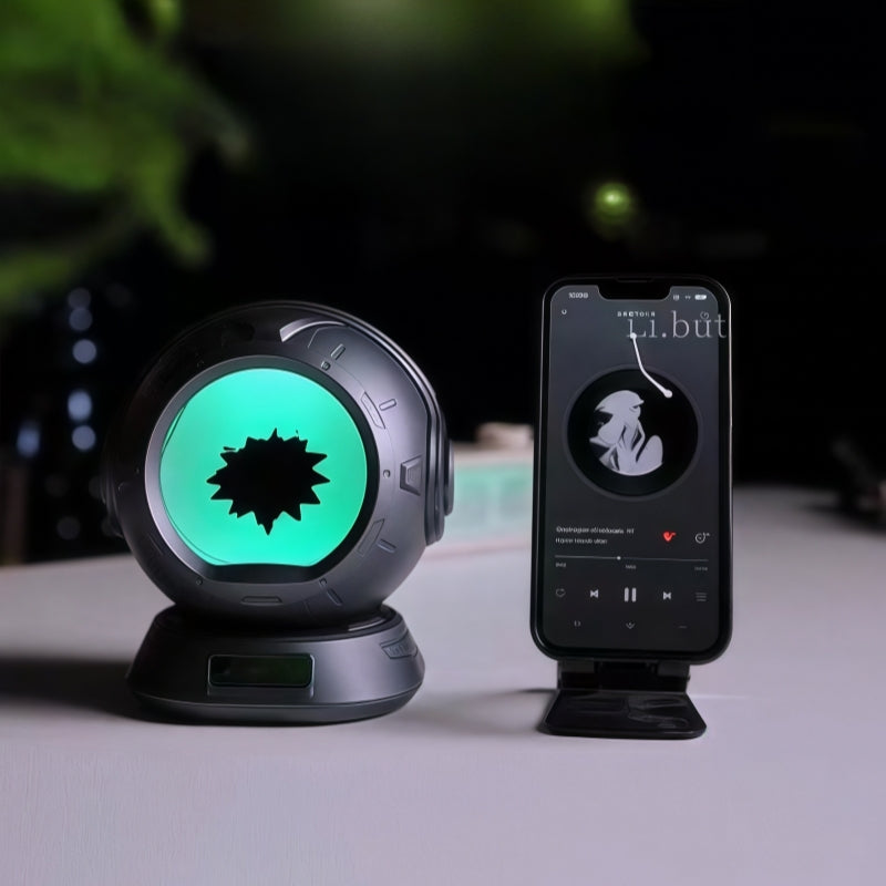 Dancing Ferrofluid Speaker – Colorful LED Reactive Desktop Speaker with Adjustable Visual Modes for Mesmerizing Home Decor