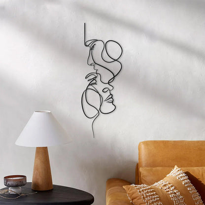 Nordic Christmas Metal Wall Decor Pendant – Minimalist Holiday Silhouette Wall Hanging Decoration for Living Room, Bedroom & Festive Home Styling