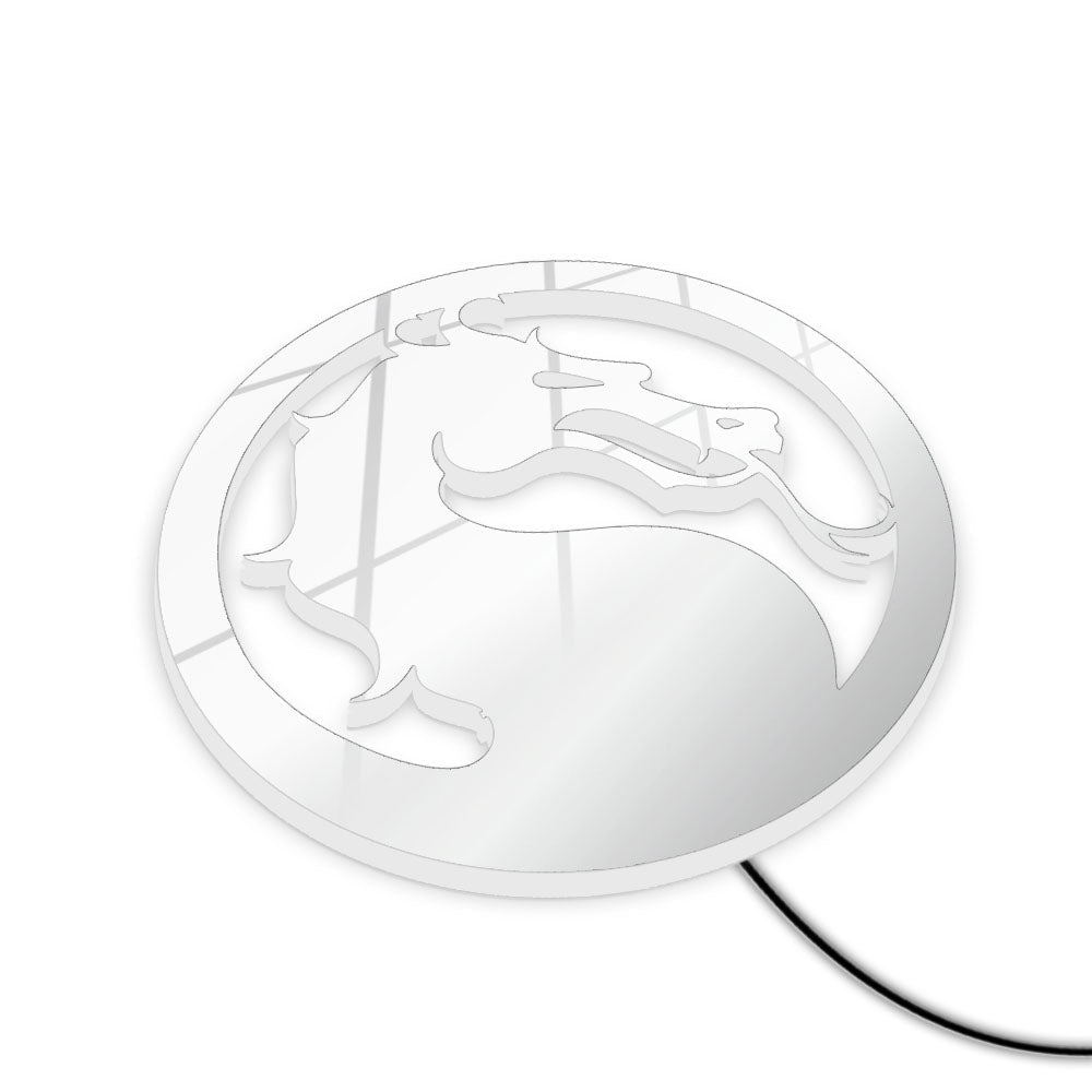 Evil Dragon Neon Sign – LED Gamer Wall Light with Fighting-Game Style for Game Rooms, Bedrooms and Gaming Setups with Dark Glow