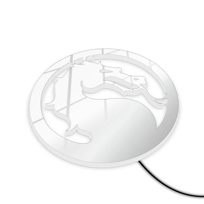 Evil Dragon Neon Sign – LED Gamer Wall Light with Fighting-Game Style for Game Rooms, Bedrooms and Gaming Setups with Dark Glow