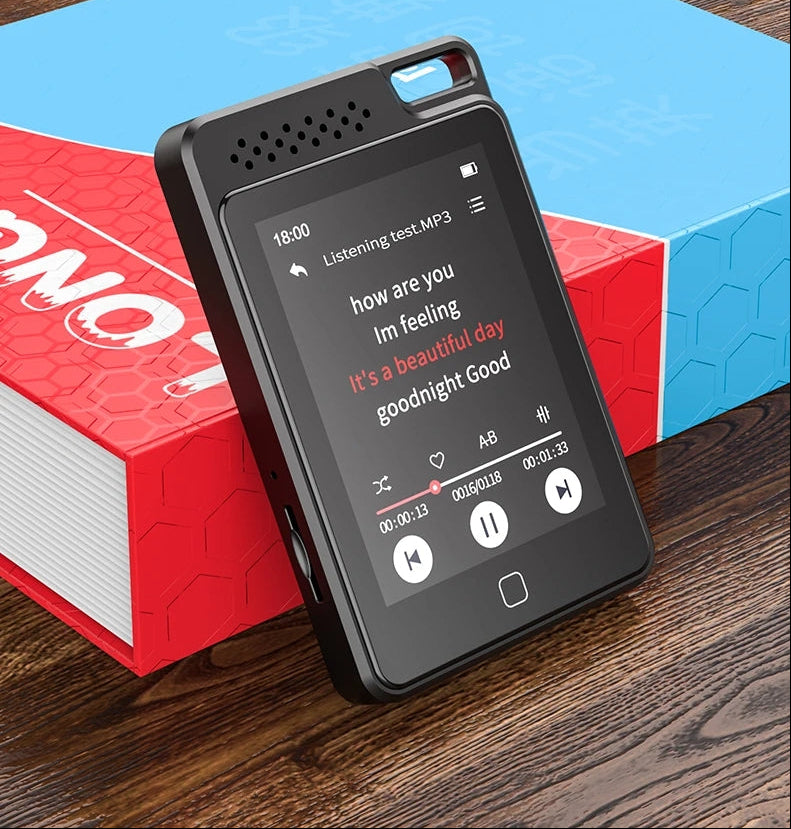 Bluetooth MP3 Music Player – Full Touch Screen HiFi Walkman with Built-In Storage, FM Radio and Portable Audio Playback