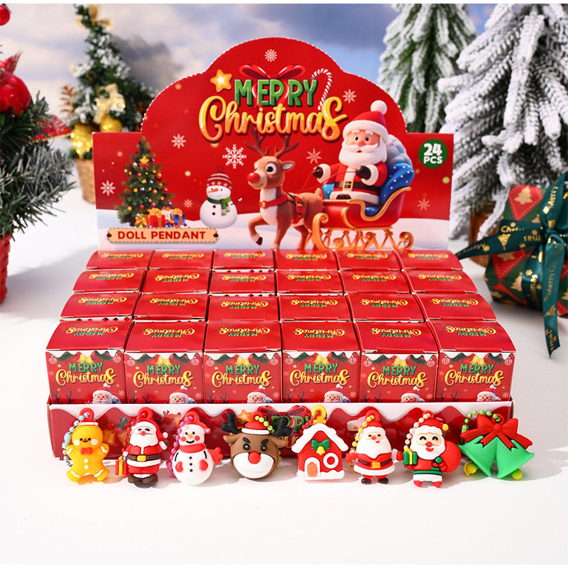 Christmas Party Keychain Gift Box Set – 24-Piece Holiday Key Ring Pack for Kids & Adults, Perfect for Xmas Parties, Surprises & Gift Bags