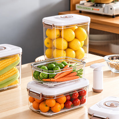 Vacuum Food Storage Container – Sealed Grain Tank and Drainable Refrigerator Fresh-Keeping Box for Organized, Space-Saving Kitchen Food Storage