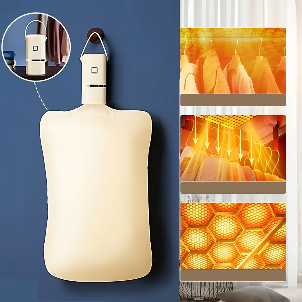 Mini Foldable Electric Clothes Dryer - Fast-Drying Cabinet with Timer for Travel, RVs, Baby Clothes & Compact Homes