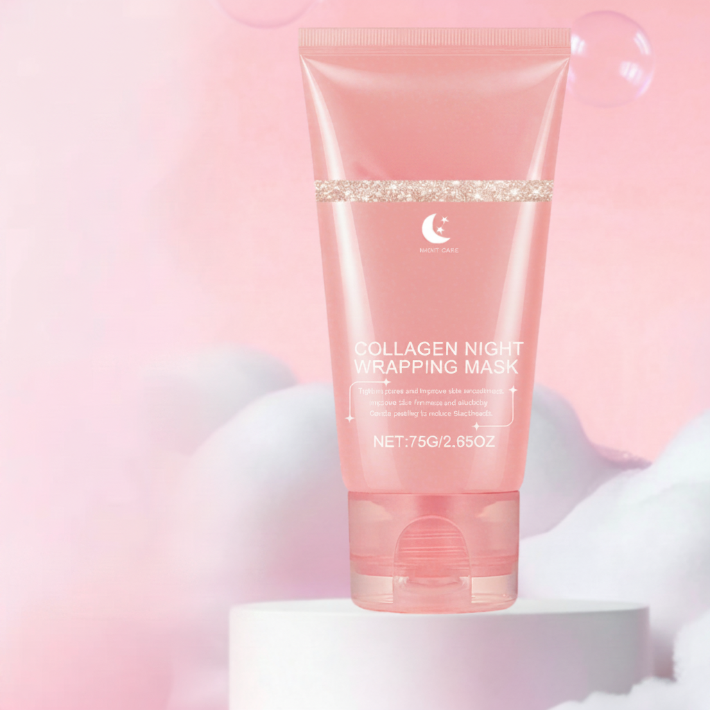 Collagen Wrapping Face Mask Set – Rejuvenating Korean Skincare Treatment with Brush for Hydration, Brightening, Elasticity and Glowing Skin