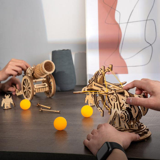 Wooden Puzzle Siege Weapons Set – 3D Medieval War Strategy Assembly Toy for Kids, Teens and Adults