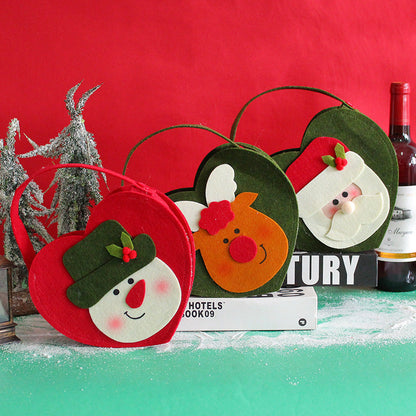 Christmas Apple Candy Gift Bag – Cute Three-Dimensional Santa Handbag for Kids’ Treats, Holiday Parties, and Festive Gift Packaging