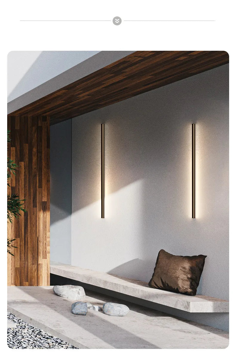 Modern Minimalist LED Wall Lamp – Luxury Long Strip Light for Bedrooms, Living Rooms, Bedside Areas, Hallways and Sofa Background Lighting