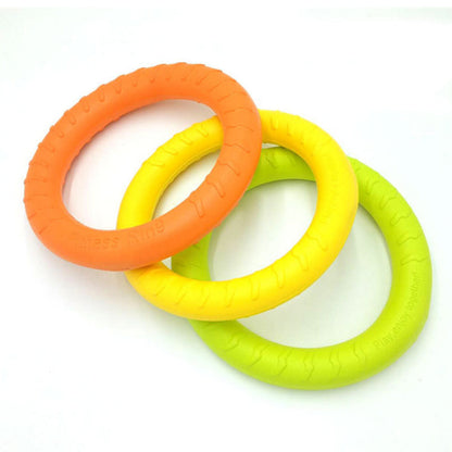 Floating Dog Ring Toy – Anti-Bite Flying Disc and Puller for Interactive Fetch, Training, Tugging and Aggressive Chewers