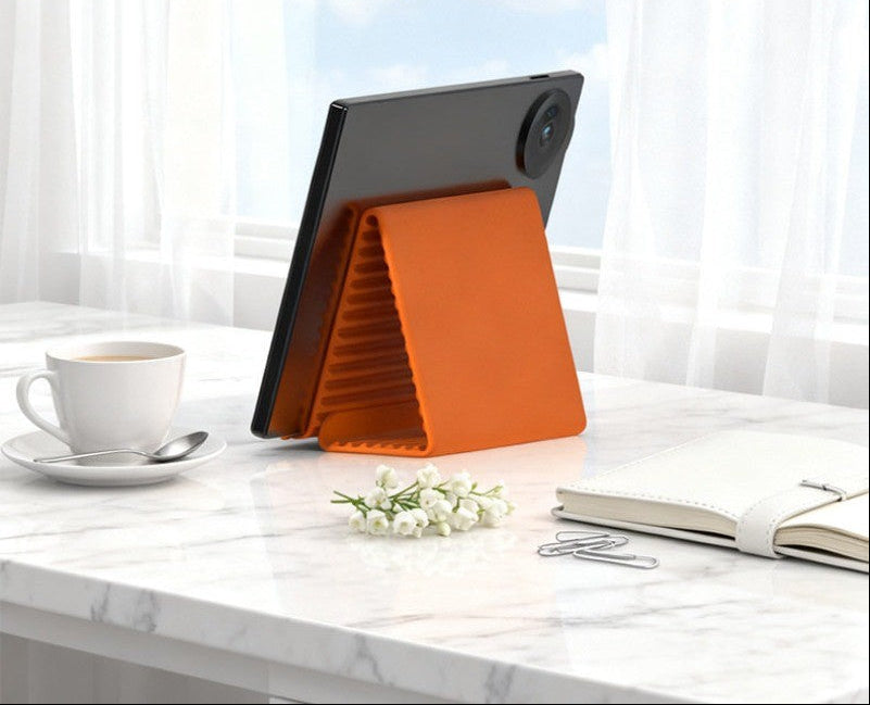 Foldable Silicone Phone Stand – Flexible Multi-Angle Travel Holder for Smartphones, Tablets and Laptops with Adjustable Desk Support