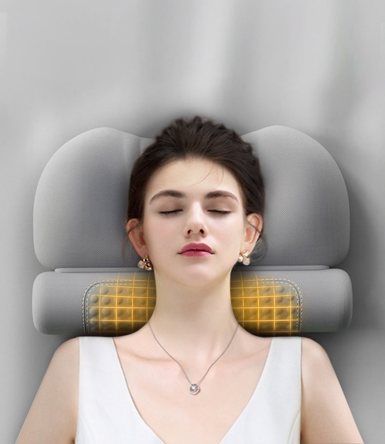 Upgraded Wormwood Heating Cervical Pillow – Hot Compress Neck Support Cylinder for Spine Protection, Pain Relief & Deep Sleep Enhancement
