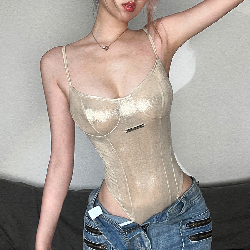 Sexy Lace-Up Bodysuit for Women – One-Piece Sleeveless Slim Fit Lingerie Outfit, Casual Festival Streetwear for Summer Fashion Trends