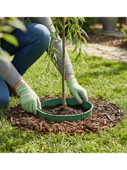 Plant Grow Protection Ring – Deep-Watering Circular Landscape Edging for Garden Beds, Root Care, Planting Support and Cleaner Organized Outdoor Growing