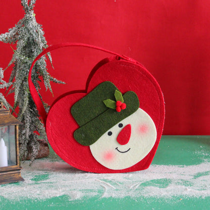 Christmas Apple Candy Gift Bag – Cute Three-Dimensional Santa Handbag for Kids’ Treats, Holiday Parties, and Festive Gift Packaging