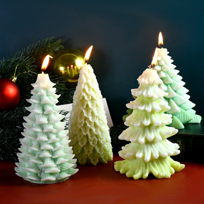 Large Christmas Tree Candle Mold – DIY Silicone Mold for Handmade Aromatherapy Candles, Resin Crafts, Holiday Parties, and Festive Decoration Projects