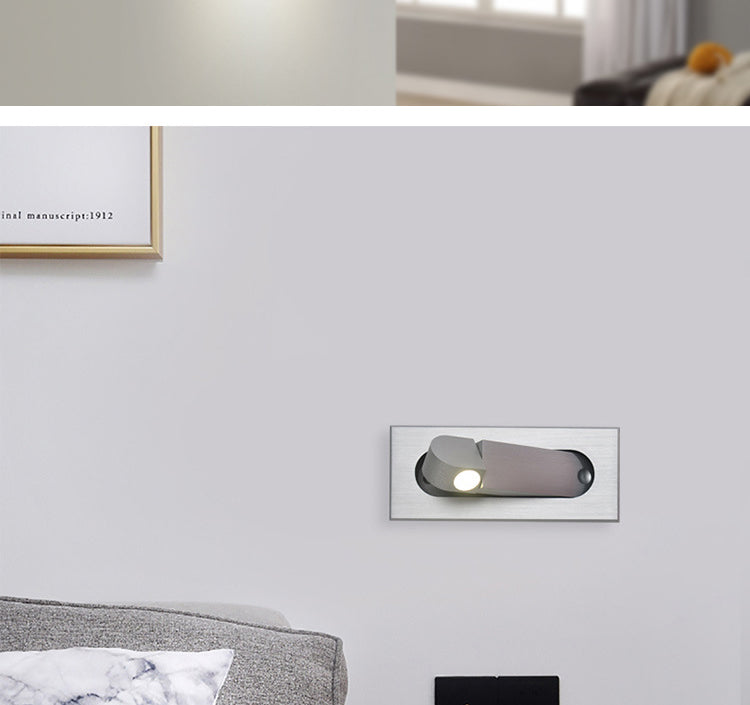 Modern LED Wall Light – Adjustable Recessed Indoor Lamp for Bedroom Bedside Reading, Hotels and Contemporary Home Interior Lighting