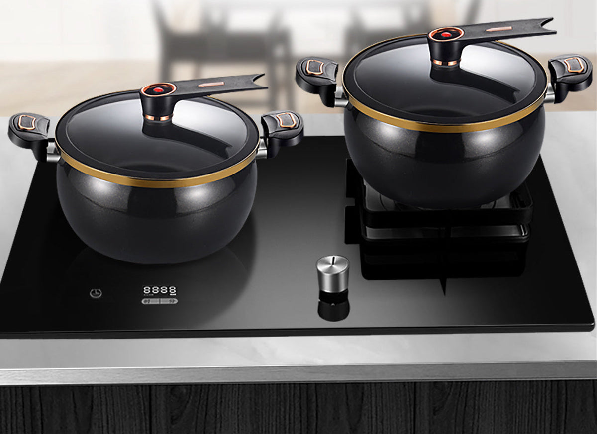 Micro Pressure Cooker – 7L Large 26CM Nonstick Pot for Stews, Soups and Family Meals on Induction or Gas Stoves