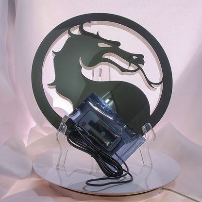Evil Dragon Neon Sign – LED Gamer Wall Light with Fighting-Game Style for Game Rooms, Bedrooms and Gaming Setups with Dark Glow