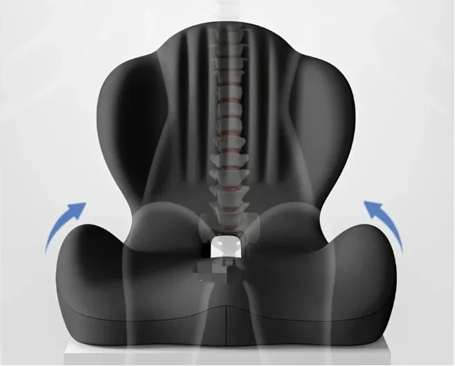 Ergonomic Memory Foam Lumbar Cushion – Pressure-Relief Back Support Pad for Office Chairs, Long Sitting, Posture Comfort and Everyday Seat Support