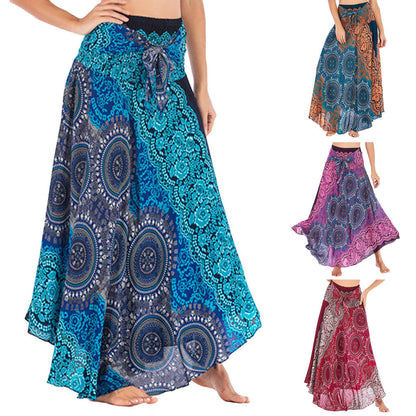 Women’s Boho Maxi Skirt – Loose Vintage Y2K Long Skirt for Summer, Casual Streetwear, Vacation Outfits and Effortless Everyday Styling