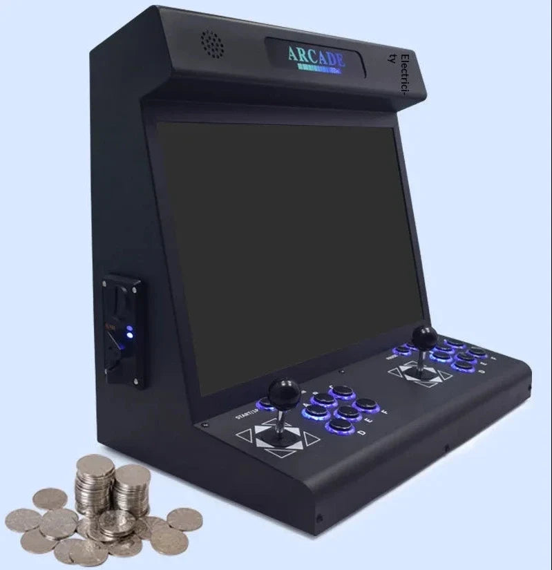 LCD Bartop Arcade Machine – 22-Inch 23000-in-1 Pandora Box Console with Dual Joysticks, 3D Games and Coin Slot for Retro Gaming