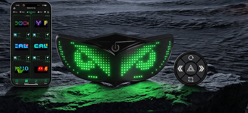 Universal Smart LED Helmet Display – Customizable Light Screen for Bicycle, Motorcycle, Scooter, Skateboard Helmets and Backpacks, Perfect for Night Visibility and Style